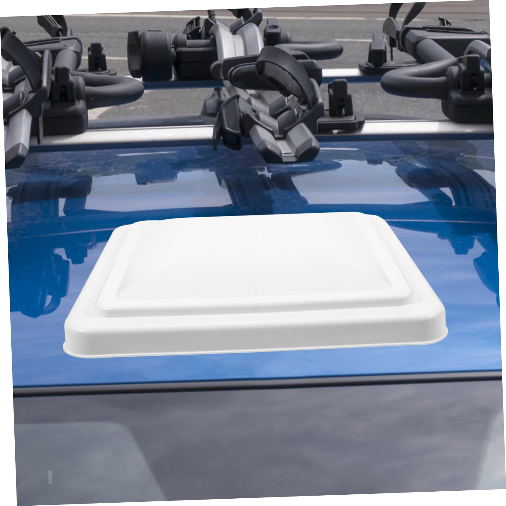 POPETPOP Copertura 14x14 Pollici Bianca per Ventilazione Camper in Plastica per Tetto Isolamento Termico e Ventilazione Moderna ed Elegante Adatta per Bagno Camper