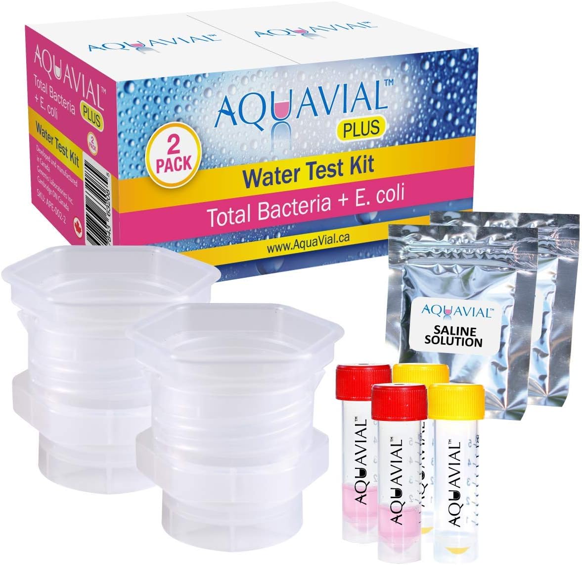 Plus Water Testing Kit 2 Pack | Biofilm Fungi Legionella E. Coli & Coliform Bacteria Water Testing Kits | Water Testing Kits for Drinking Water Pool Pond Lake Well | Home Water Testing Kit