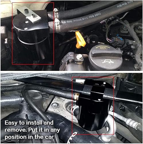 Miniatura 5 de Ruien - Depósito de aceite color negro de aleación de aluminio de alto rendimiento para auto.