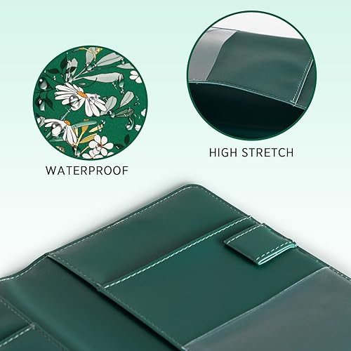 Miniatura 83 de CoBak - Libreta para mesero, organizador con bolsillo con cierre, para personal de restaurantes, 5 bolsillos grandes, con portabolígrafo, verde