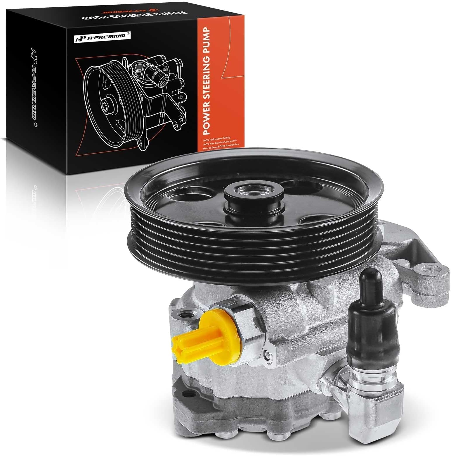 A-Premium Power Steering Pump with Pulley Compatible with Mercedes-Benz - 2008-2012 - C300 C350 GL450 GL550 ML350 ML550 R350, ZF Pump, with Electronic Speed Sensitive Steering