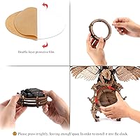 Vista 7 de nicknack Rompecabezas de madera 3D Eagle Clock Kits de modelo mecánico de madera para adultos niños regalo