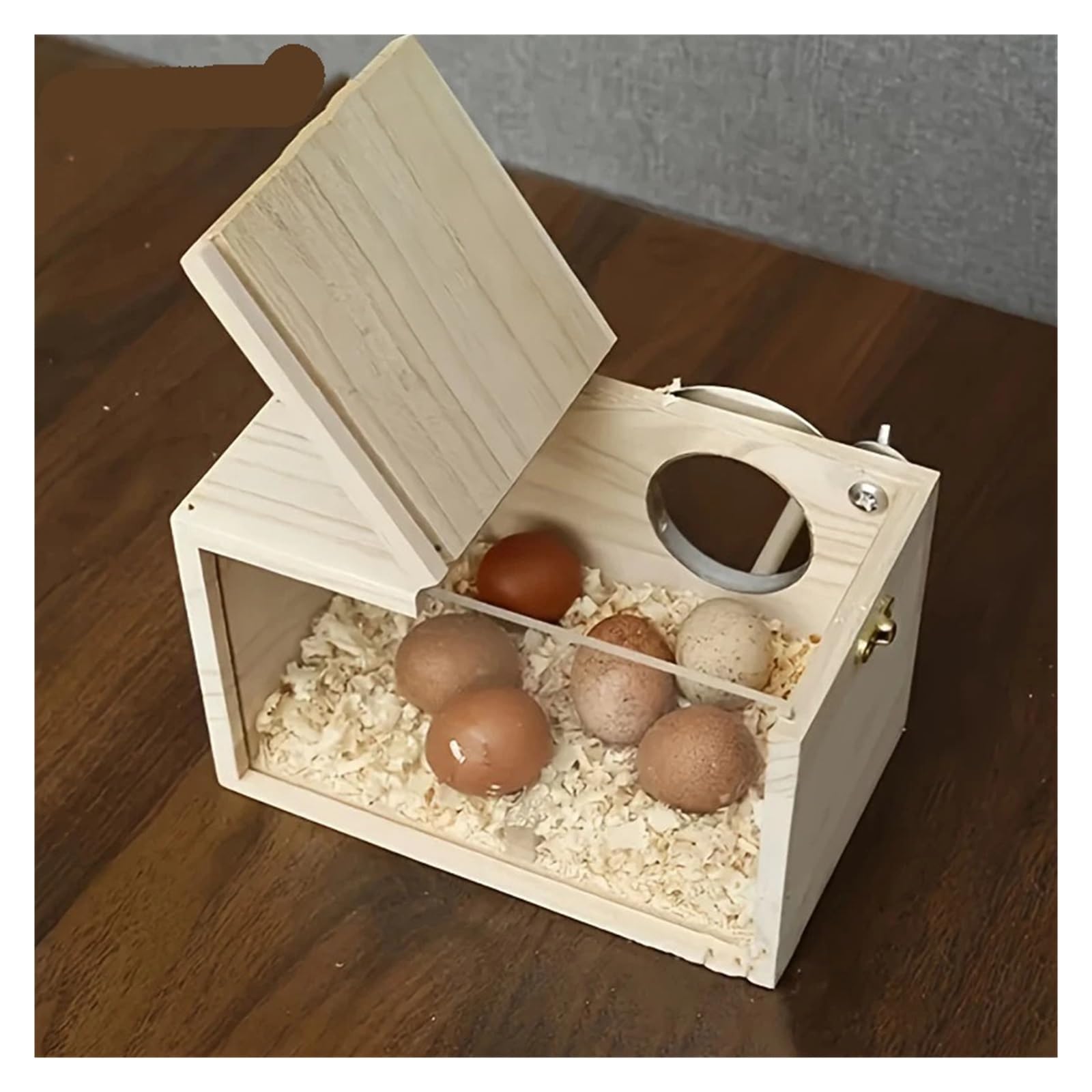 Nistkasten Holz Vogelhaus Nest Vögel Zucht Box Vogel Papagei Dekorative Käfige Haustier Zubehör Hause Balkon Dekoration(M)