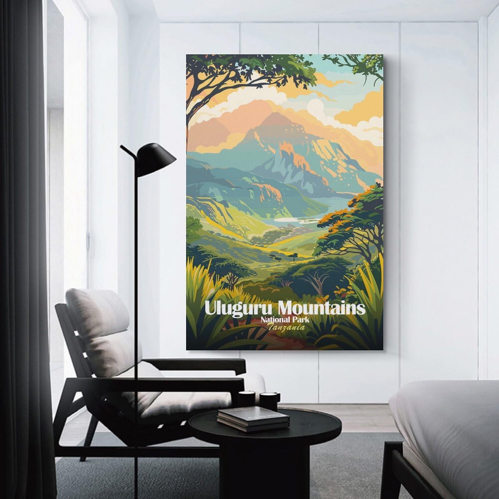 Junmoney Uluguru Mountains National Park Tanzania Decorative Wall Artwork, 24x36inch(60x90cm), for New Homes, Bedrooms Or Workspaces, Gift Idea for Housewarming And Birthdays