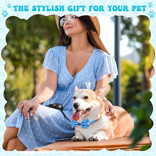 Vista 17 de Wesiti 80 corbatines para perros pequeños, patrones surtidos, corbatín para mascotas, corbatín para gatos, corbatín para cachorros pequeños