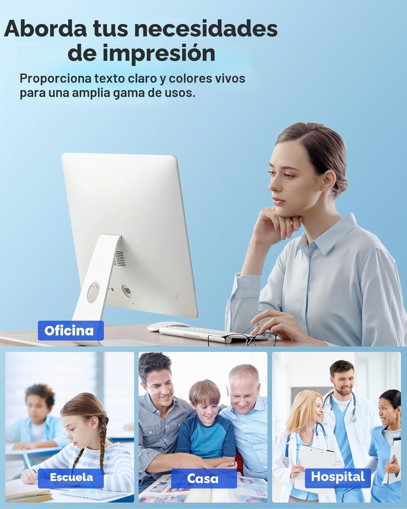 Cartuchos de Tinta HP 301XL Negro y Color, Alta Capacidad Compatible para HP Envy 4500 DeskJet 2540 OfficeJet 2620
