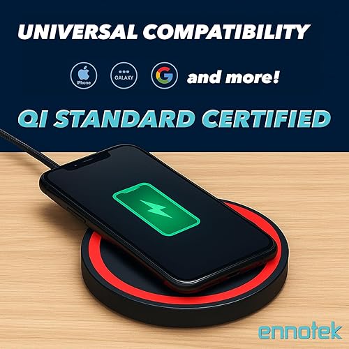 Miniatura 5 de Cargador inalámbrico funciona con estación de carga inalámbrica para iPhone y Android, estación de carga de teléfono, cargadores de teléfono