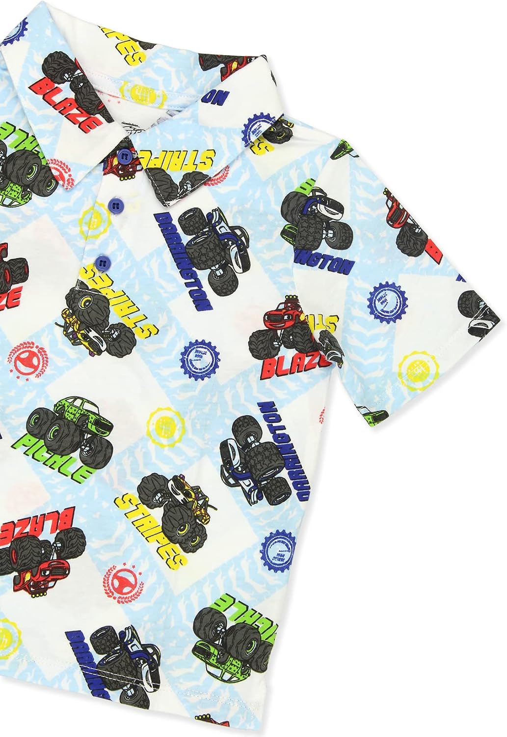 Blaze and The Monster Machines Boys Toddler Collared Short Sleeve Polo Tee Shirt