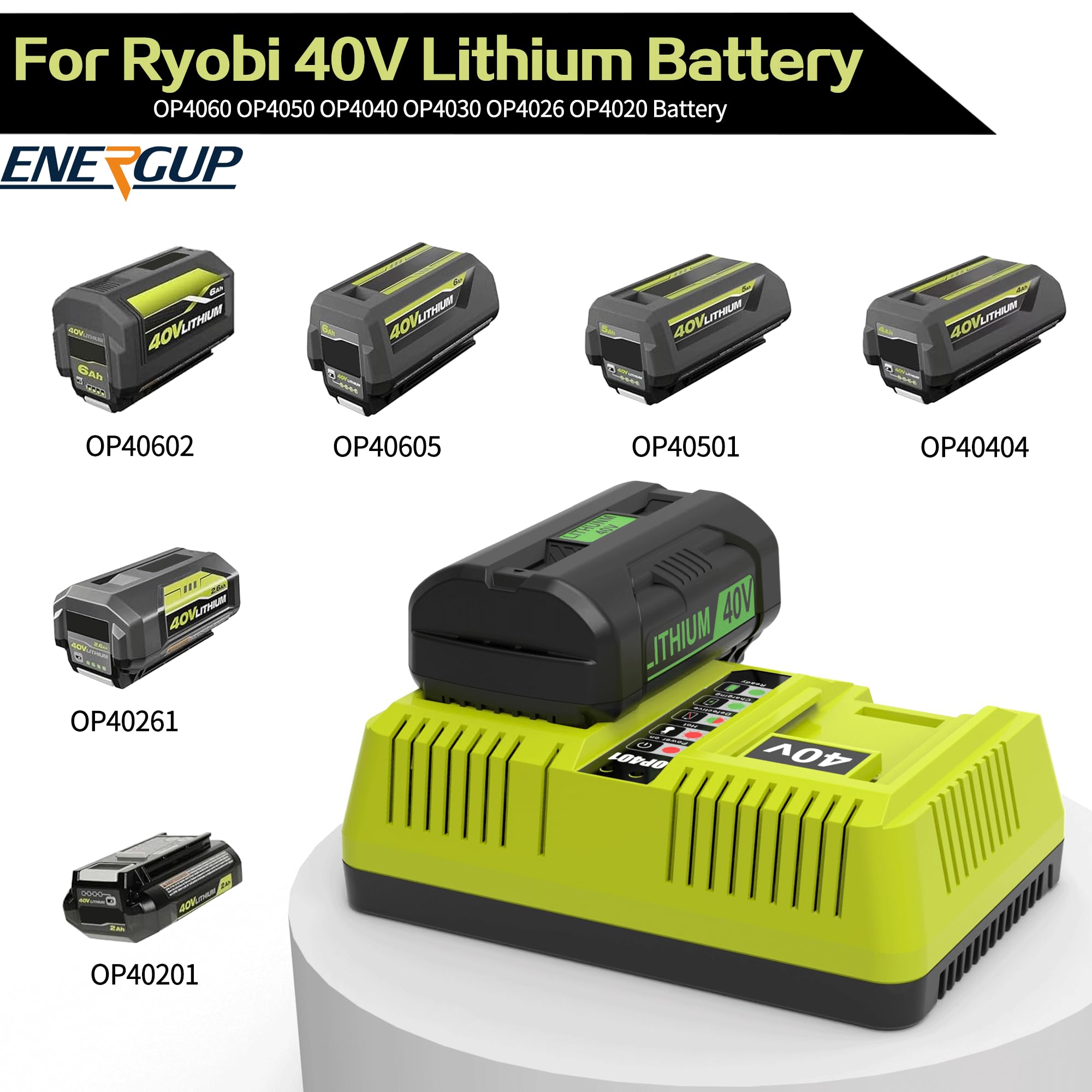 Ryobi Charger Energup 2Port OP401 Quick Charger For RYOBI 40-Volt