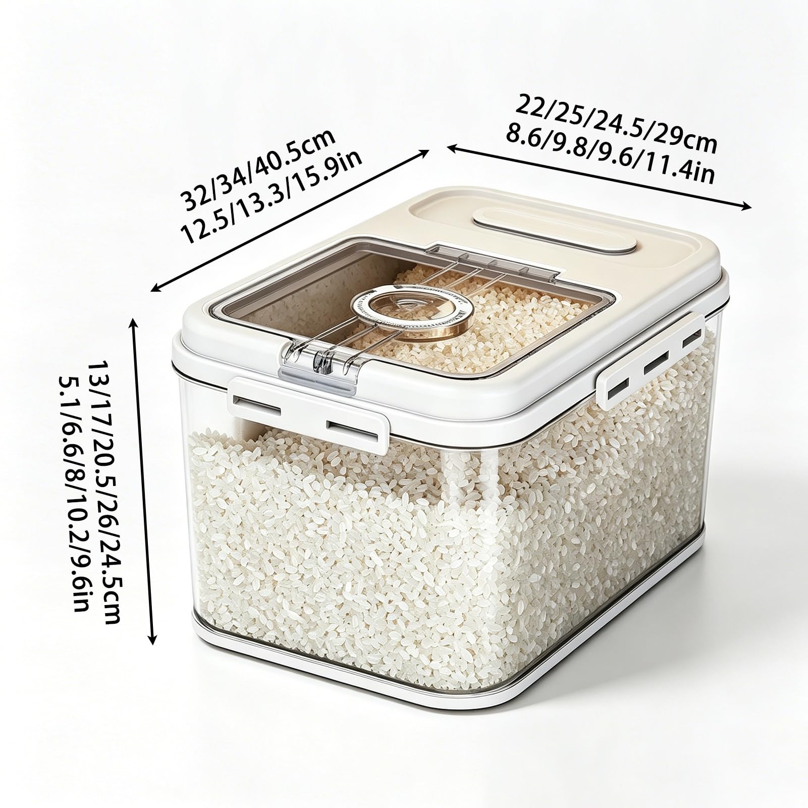 Luftdichte Brotaufbewahrungsbox für Küchenarbeitsplatte, Zeitaufzeichnung, Brothalter mit Deckel für hausgemachtes Brot, Toast und Kekse (2,5 kg Kapazität)