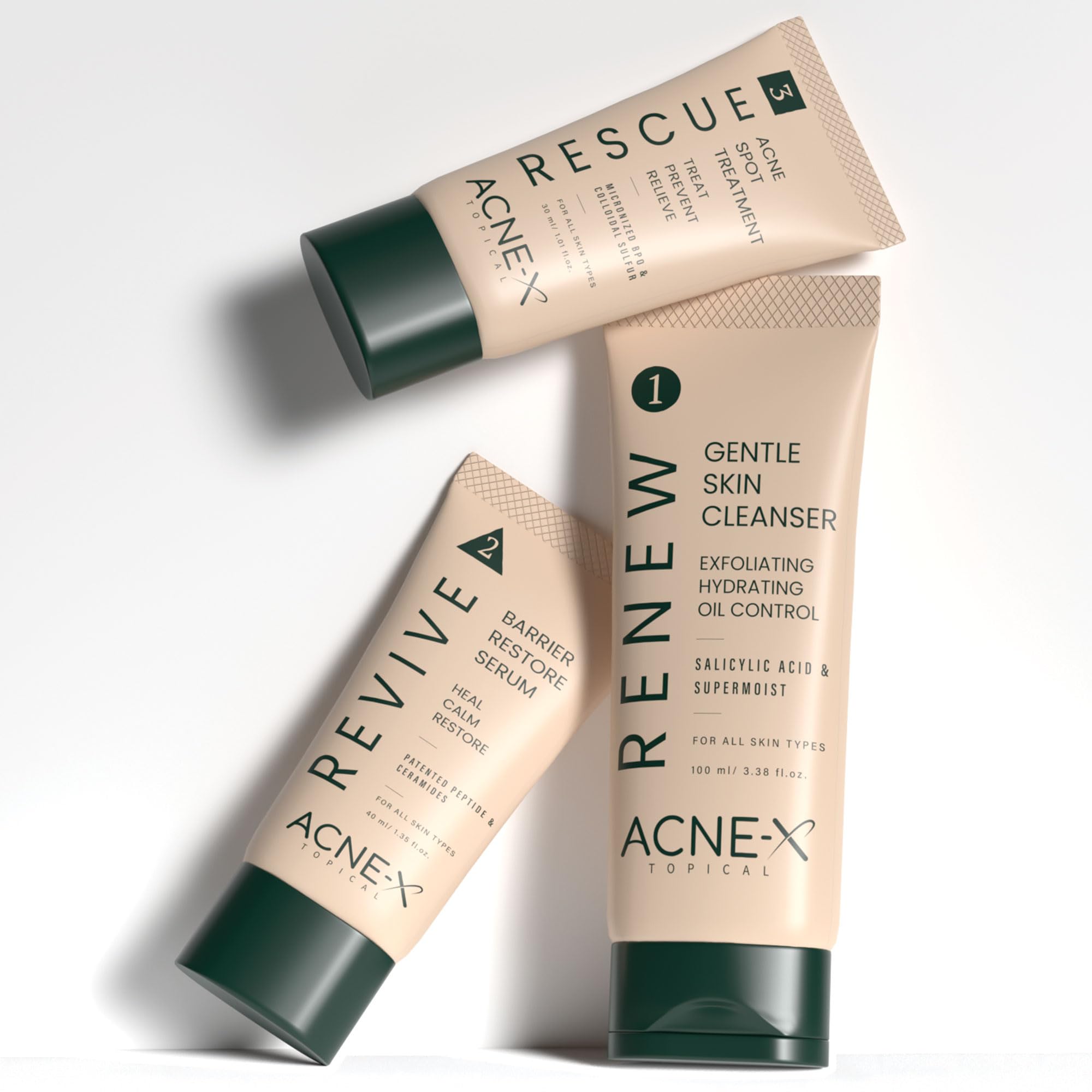 X-KIT trio: Renew, Revive & Rescue, For Treat & Prevent Stubborn Acne - 3 Units