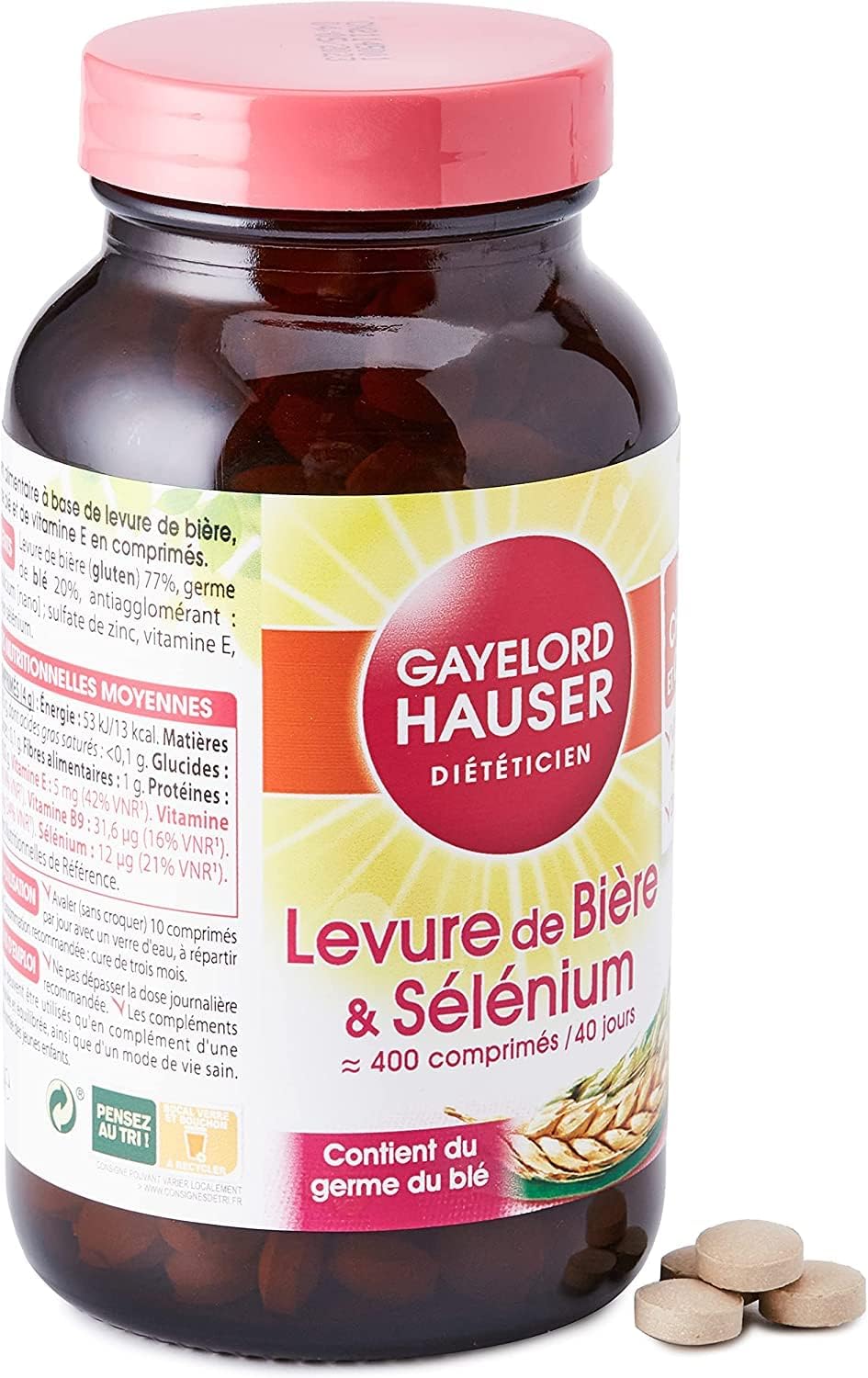 Dietetic - Nails and Hair Brewers Yeast - 400 Tablets Pot - Pack of 6 - fulfill express