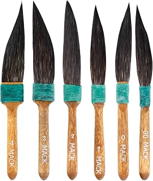 Mack Sword Striper Pinstriping Brush 20 Series Set of 6