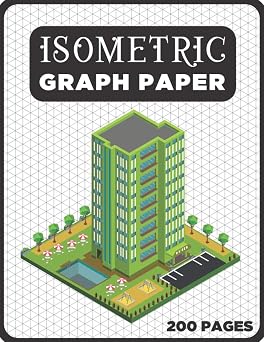 Iso Graph Paper 3D Drawing Isometric Notebook for Drafting, 200-Page Equilateral Triangle Grid 1/4 Inch Journal, A4 Orthographic Dot Isometric Graph Paper, Construction Engineer Gift Sketch Book