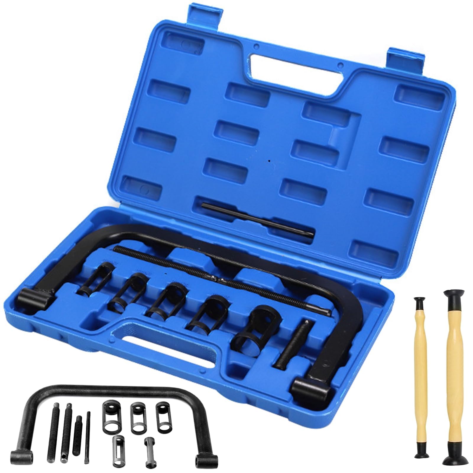 12 Pezzi Compressore Molle della Valvola Kit, Compressore Molla Valvola con Parti di Macinazione della Valvola, Compressore Auto Accessori, Kit Attrezzi Moto, per Moto Furgoni Auto
