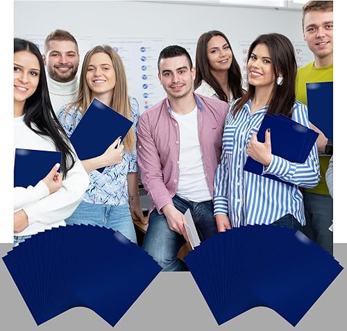 Miniatura 6 de Jutom 50 carpetas de papel brillante con 2 bolsillos, carteras laminadas de papel brillante, tamaño carta, carpetas de presentación con bolsillos