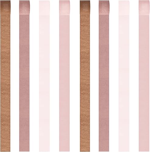 Miniatura 3 de Streamers - 8 rollos de papel crepé de color rosa dorado para despedida de soltera, despedida de soltera, boda, baby shower, cumpleaños, suministros