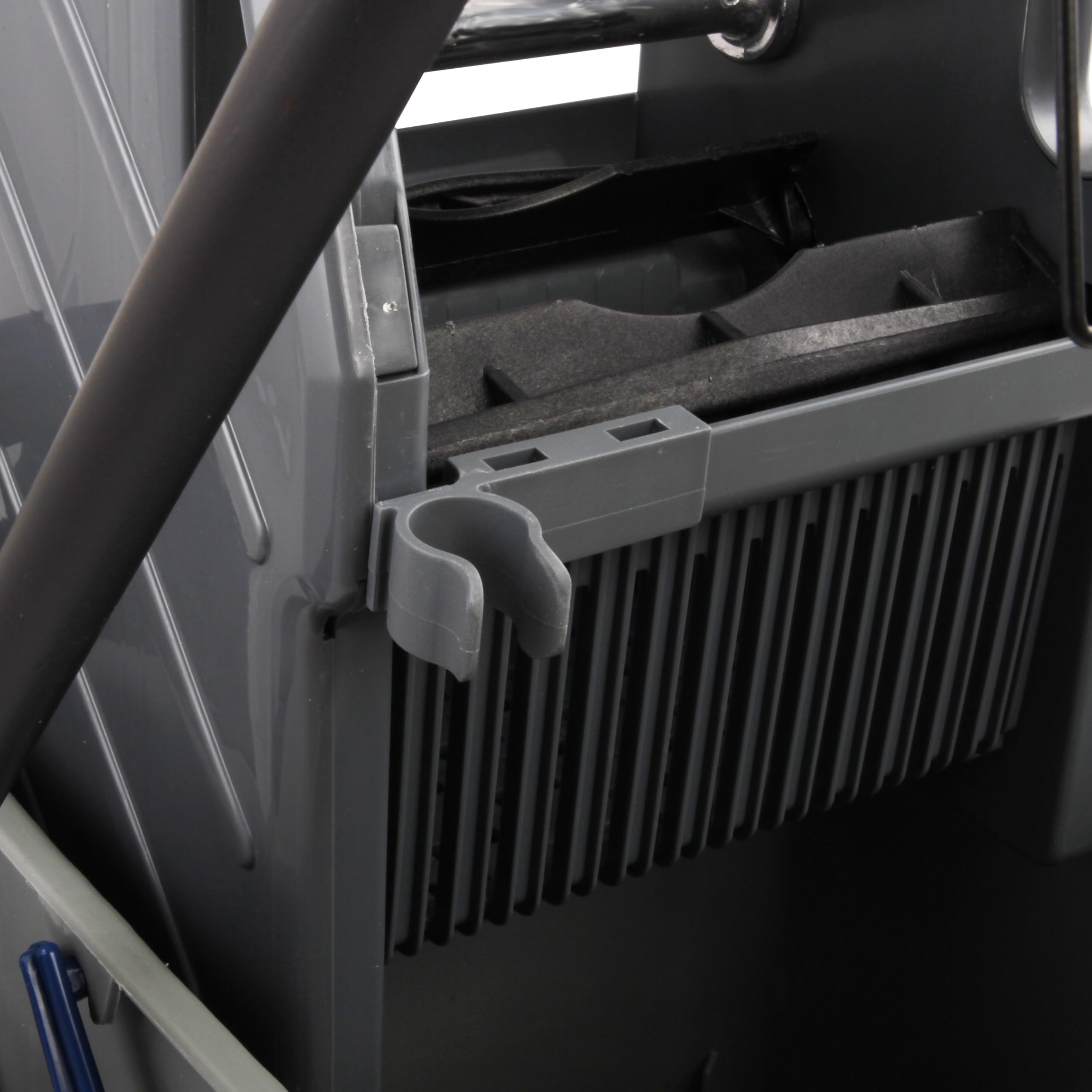 Cubo de Cromo con Asa Extraíble, Carrito de Limpieza de 27 L | Cesta de almacenamiento espaciosa, diseño compacto ahorra espacio, incluye ruedas y medidas de 32 x 32 x 36 cm