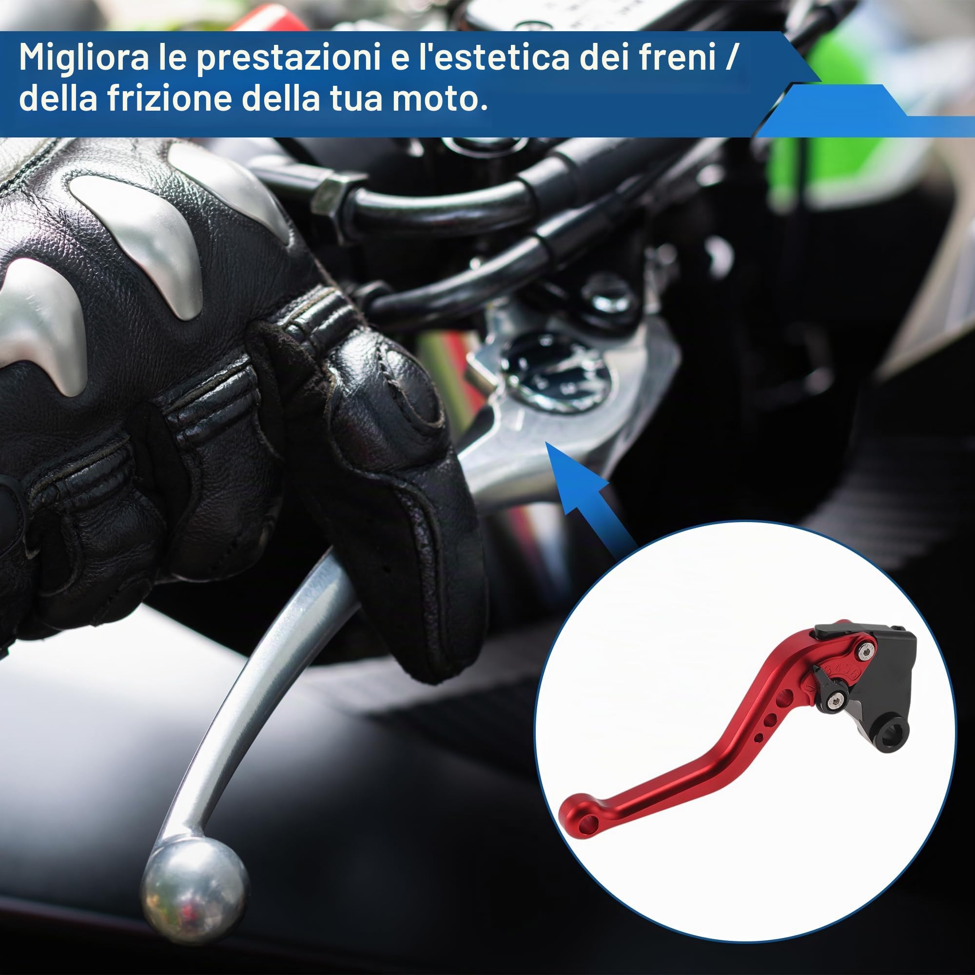 Leve Freno Frizione Corti Per Kawasaki Z750 2007-2012 1 Coppia