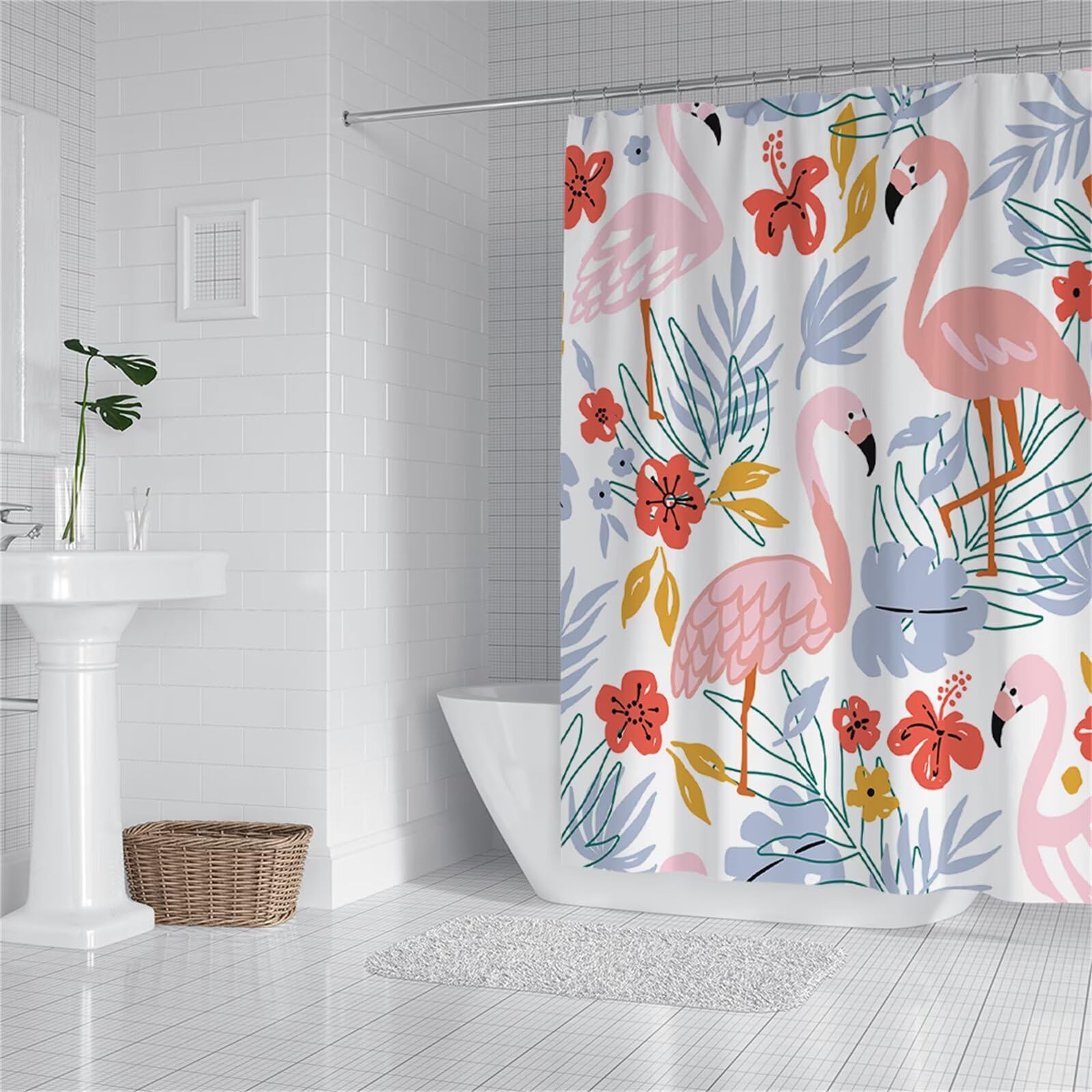 Rideau de douche anti-colle avec ourlet lesté pour baignoire humide yl-265