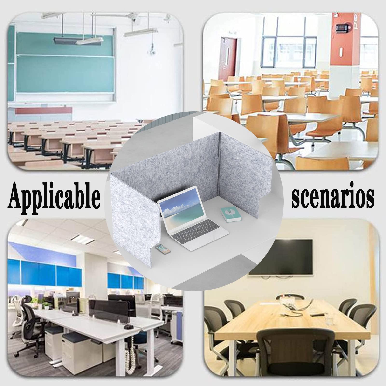 Scrivania per aula e laboratorio informatico Divisorio acustico portatile con divisorio da scrivania riduce il rumore e le distrazioni visive Design indipendente.