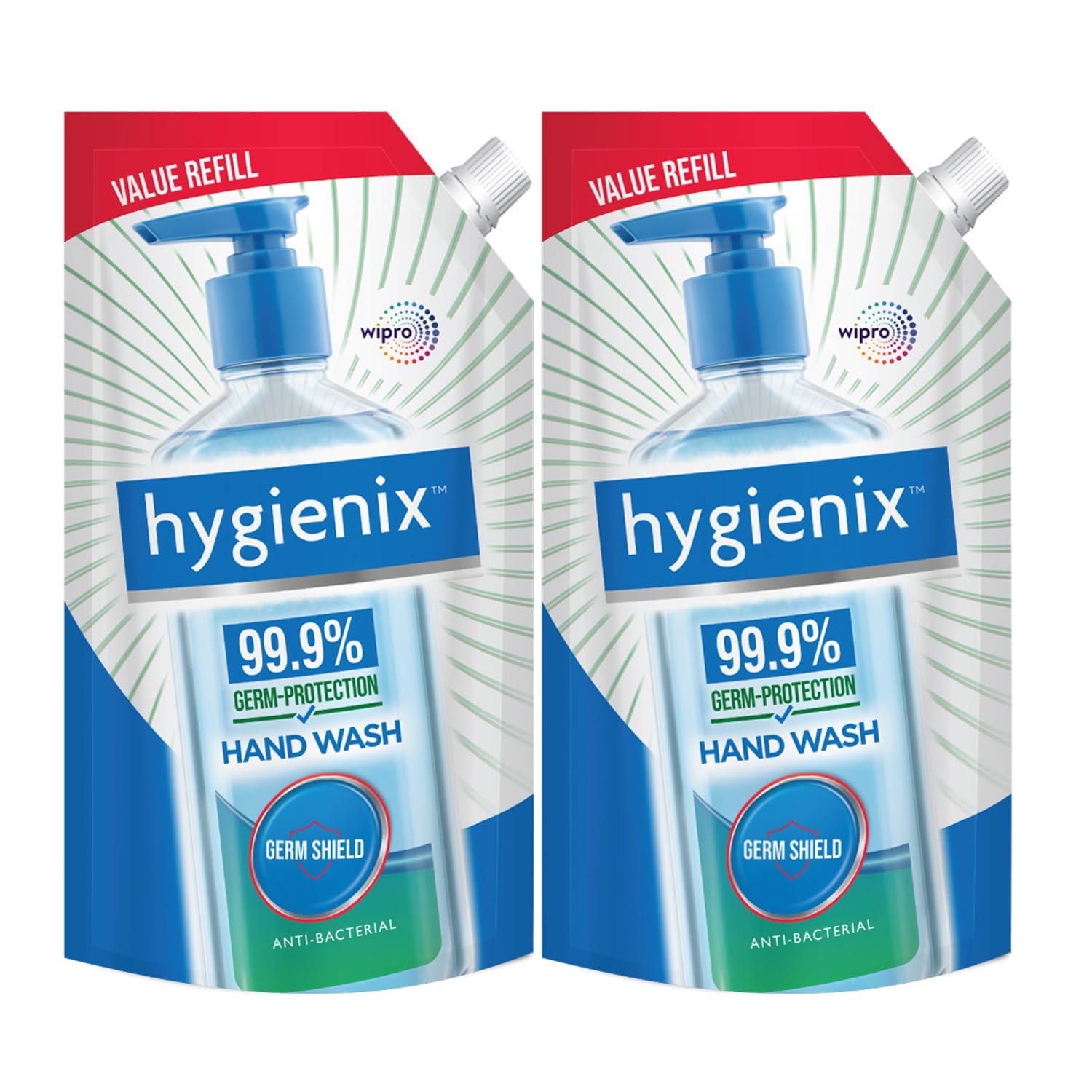 Hygienix Anti-Bacterial Germ Shield Handwash With 99.9% Germ Protection 675ml BOGO | Fights Germs & Protects From Disease-Causing Bacteria| Non-Drying Formula for Soft Hands.