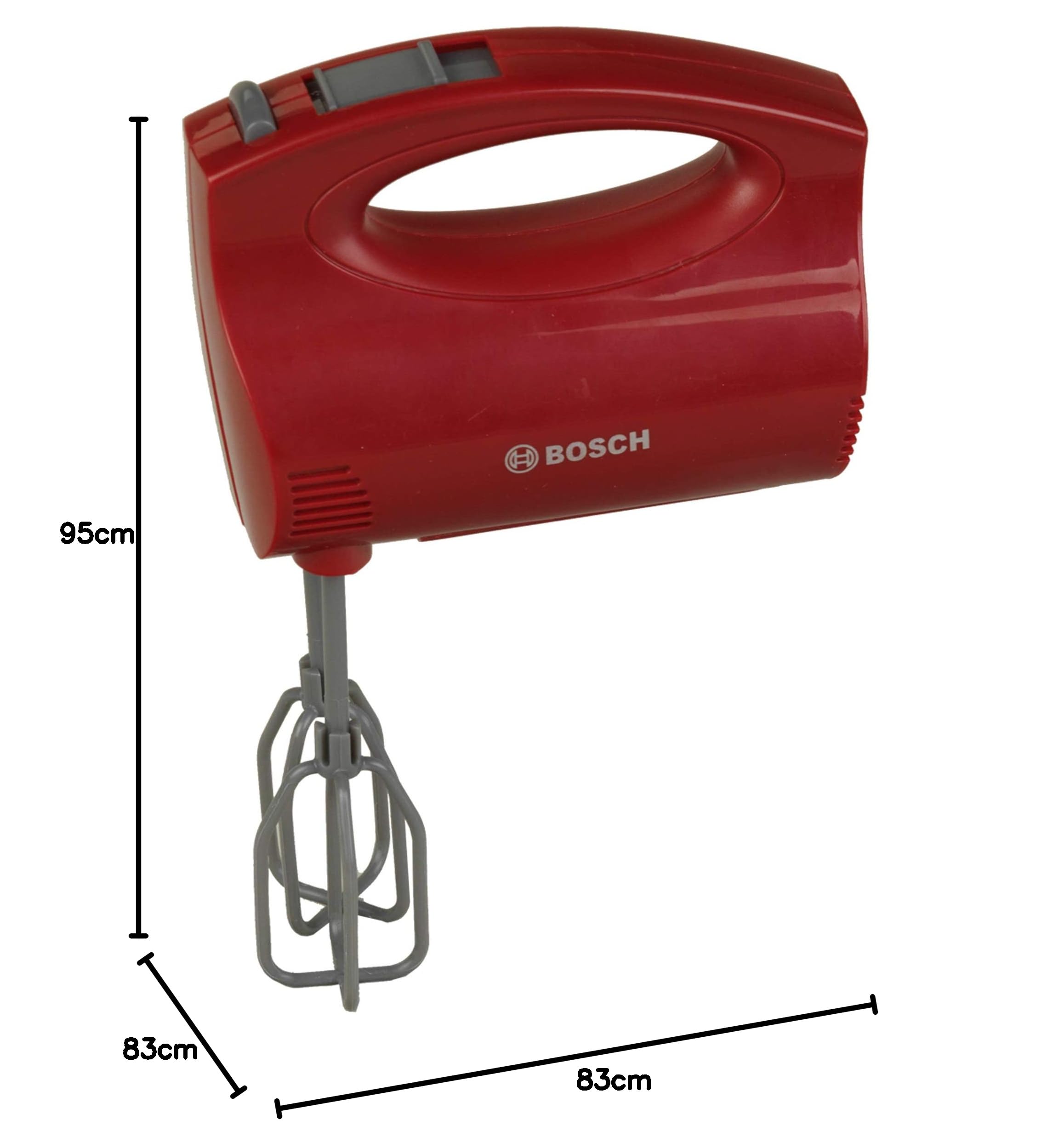 Theo Klein 7101 Miele Küche Wave Spicy, Multicolor & Bosch Handmixer I Batteriebetriebene Mixer mit Sich drehenden Quirls I Maße: 19 cm x 7 cm x 12 cm I Spielzeug für Kinder ab 3 Jahren, Mehrfarbig