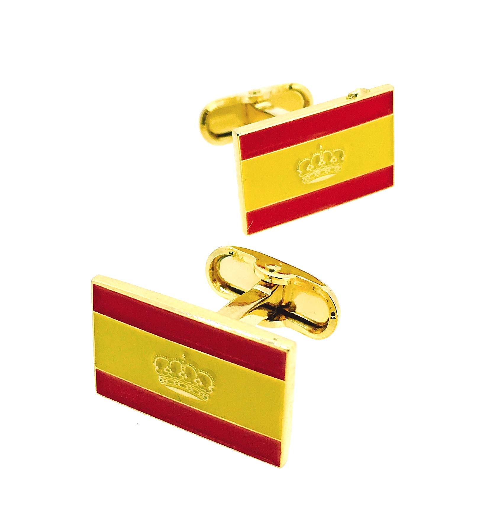 Gemelolandia | Gemelos de Camisa Bandera de España Naútica Gemelos Originales Para Camisas | Para Hombres y Niños | Regalos Para Bodas, Comuniones, Bautizos y Otros Eventos