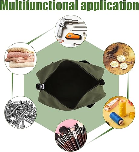 Miniatura 6 de Bolsa de herramientas pequeña, bolsa organizadora de herramientas de boca ancha con parte superior cerrada, bolsas de herramientas de gran capacidad