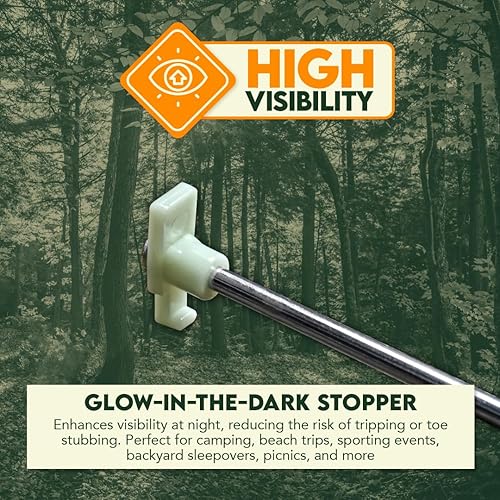 Miniatura 4 de SE Clavijas metálicas de 10-1/2 pulgadas con tapones que brillan en la oscuridad (paquete de 10) - 910NRC10