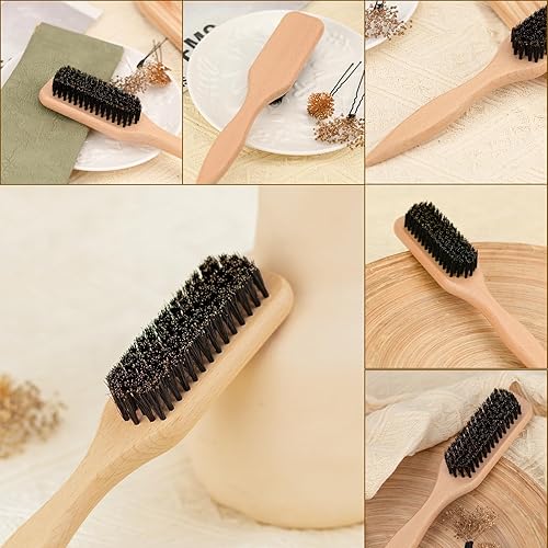 Miniatura 4 de Cepillo de pelo con cerdas de jabalí para hombres, mujeres y niños, ideal para colas de caballo elegantes, moños, alisar los pelos de bebé con