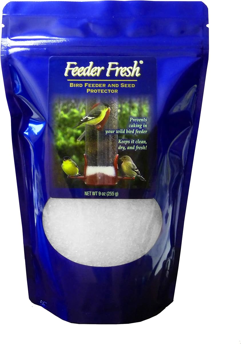 Feeder Fresh Bird Feeder and Seed Protector, Keep Seed Dry and Fresh, 9 oz | Bird-safe, Prevents bird seed from caking and spoiling, Protects wild bird feeders, Easy to use, Made in USA