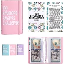 100 Envelopes Money Saving Challenge | Save $5,050 in 100 Days | Pre-Numbered Cash Envelopes Budget Binder with TrackerPink