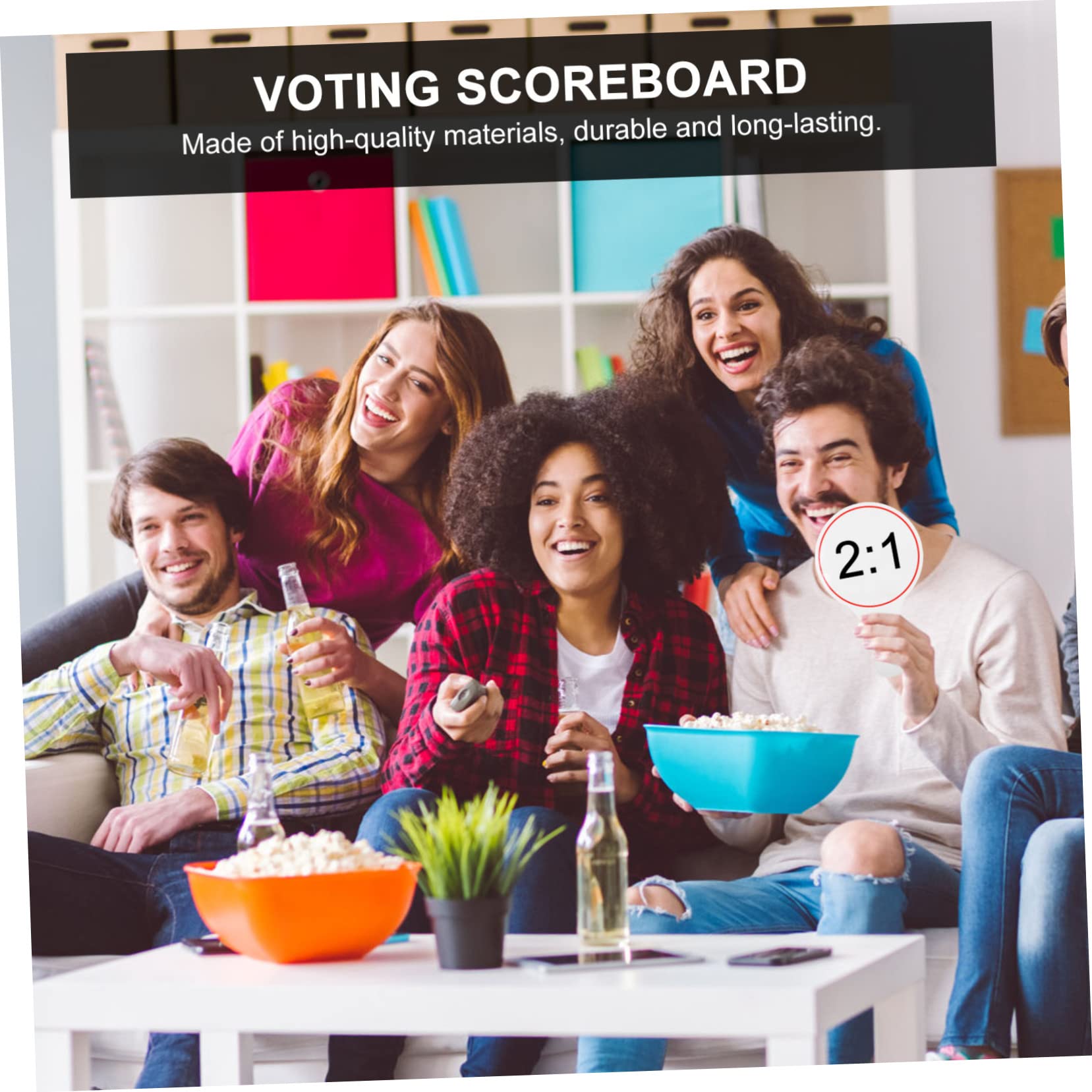 DOITOOL 6pcs Score Board Single Side Write Scoreboard Voting Sided Judges Score Paddles Dry Erase Paddles Auction Paddles with Numbers Blank Scoreboard Students Whiteboards Vote Foam