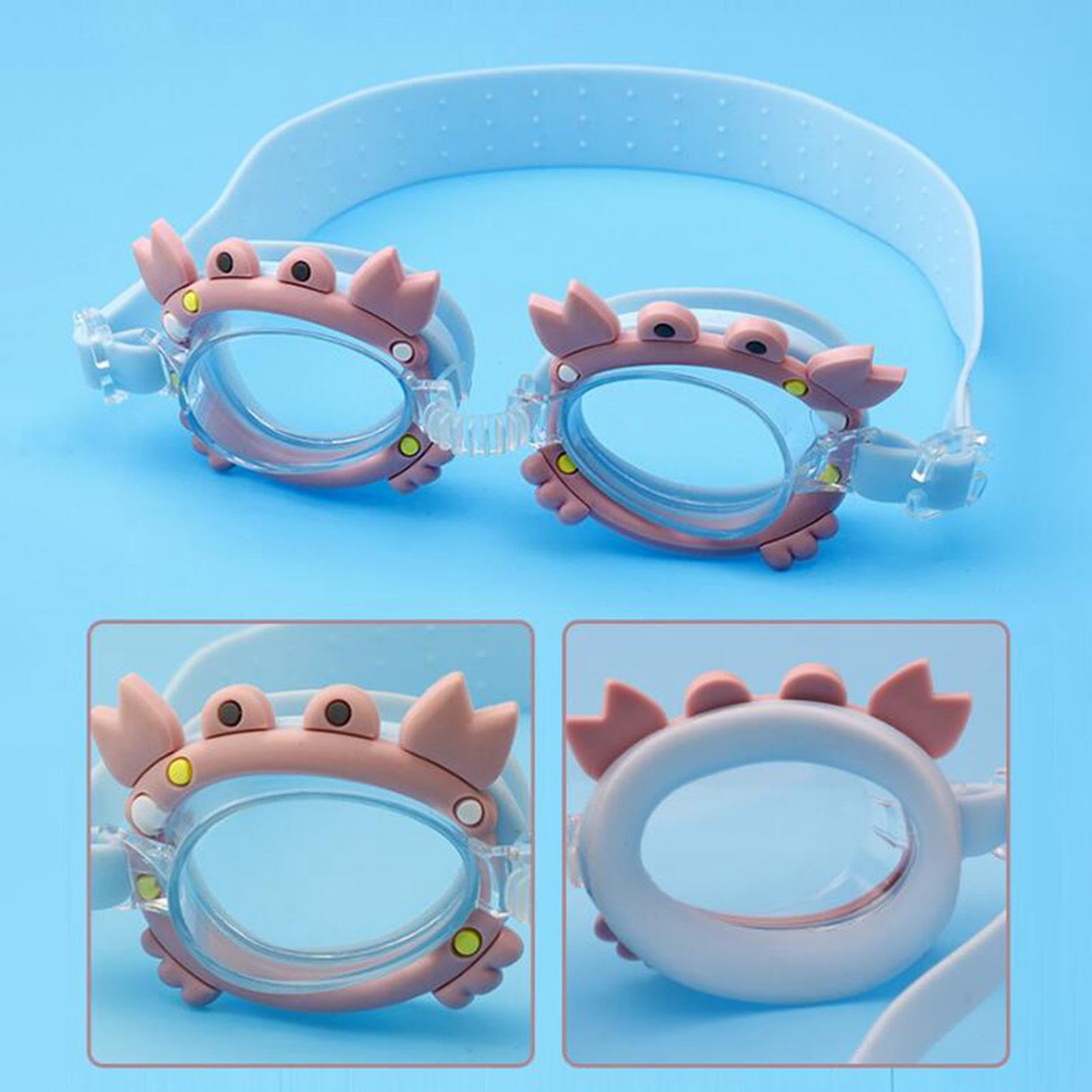 5X Lunettes de Natation en Carton Lunettes de Natation pour Enfants Lunettes de Plage D'été Lunettes de Natation Anti-buée en Silicone Souple Lunettes