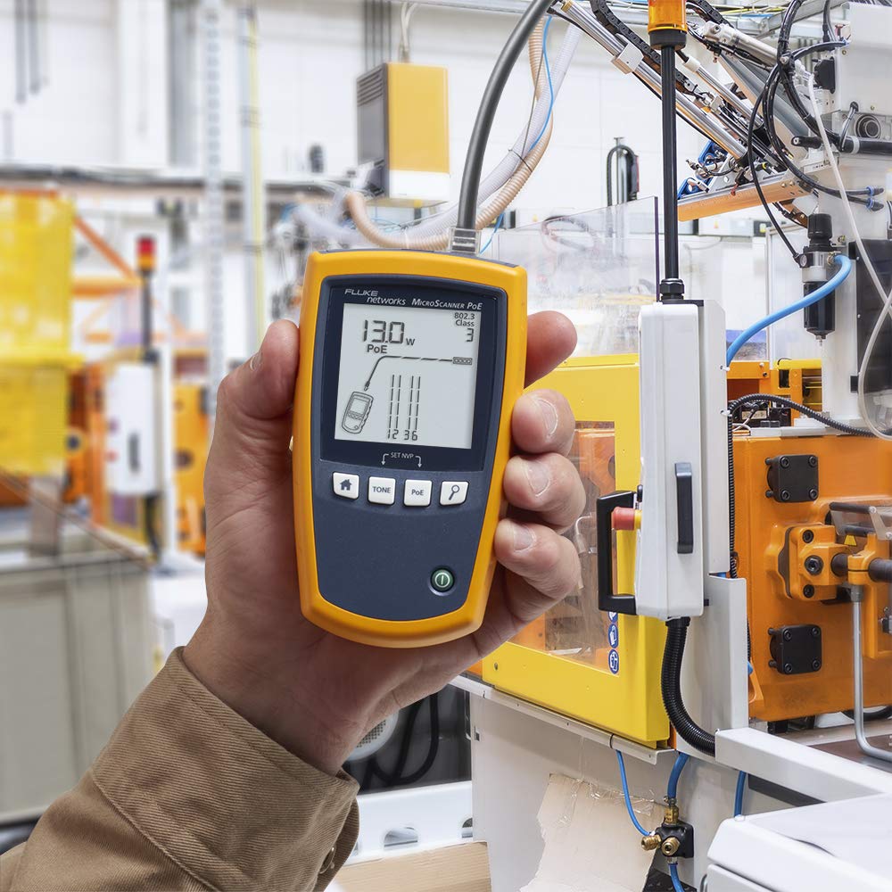 Fluke Networks MS-POE-IE-KIT MicroScanner PoE Industrial Ethernet Kit with Included Intellitone