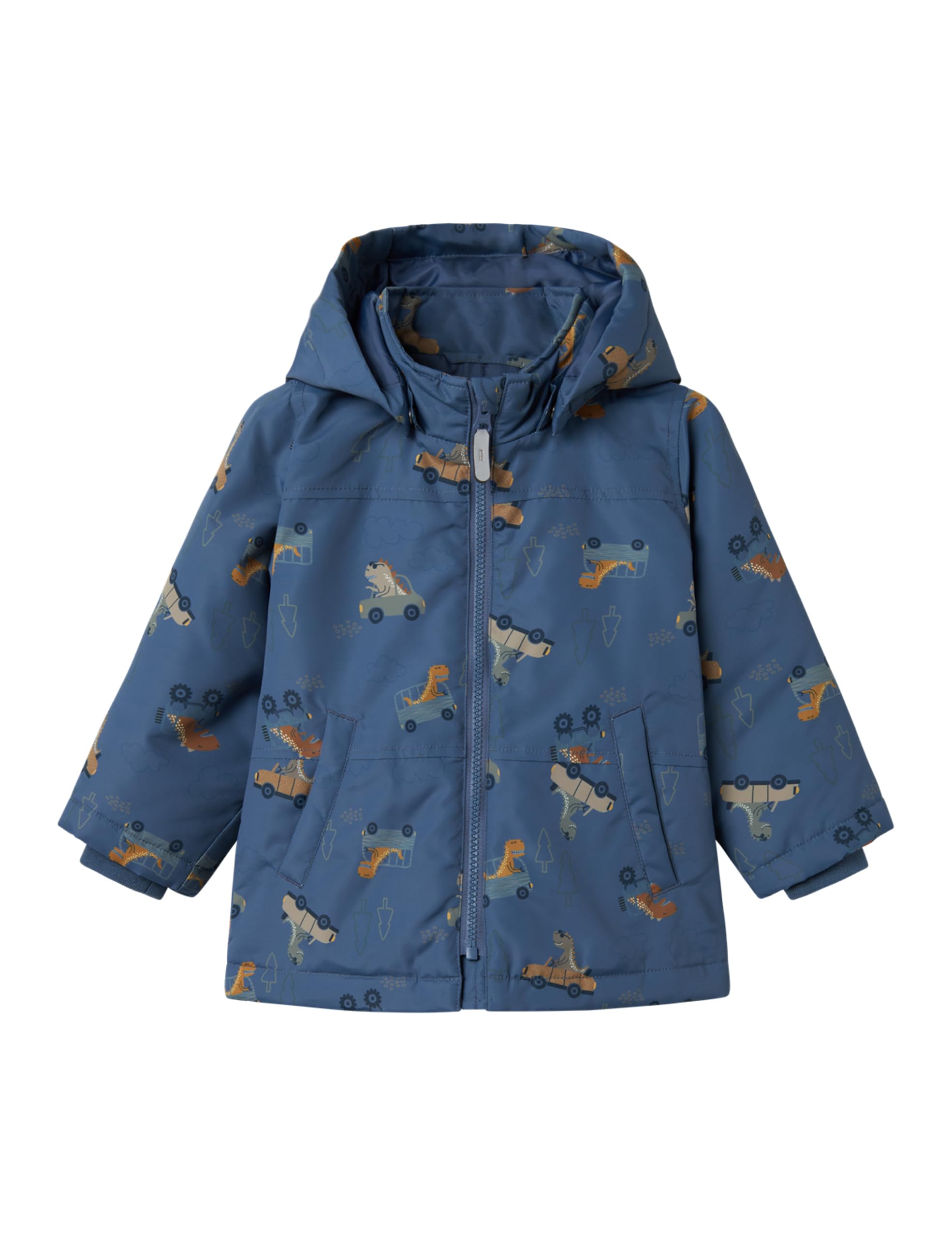 Name İt Mavi Erkek Çocuk Kapüşonlu Uzun Kollu Mont Nmmmax Jacket Happy Dino P 1741109