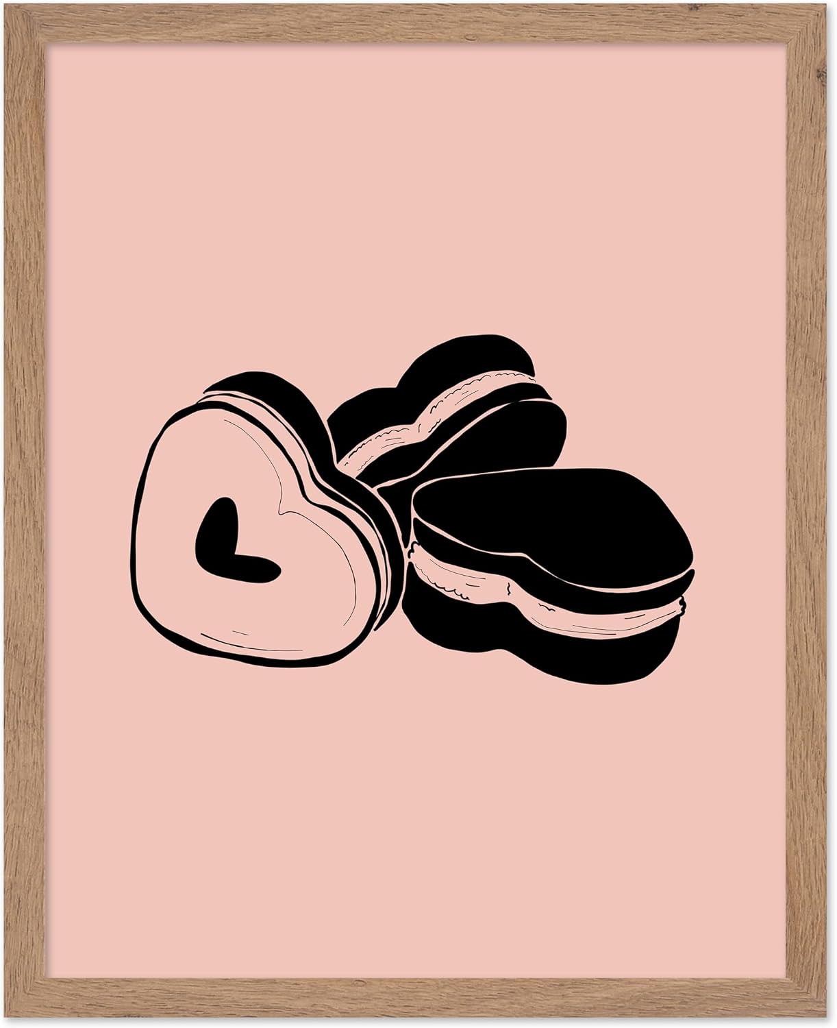 Poster Master Cake Poster - Retro Heart Print - Romantic Art - Sweet Print - Lovers Design - Trendy & Modern Design - Chic Boho Decor - Great Kitchen or Bakery Decor - 8x10 UNFRAMED