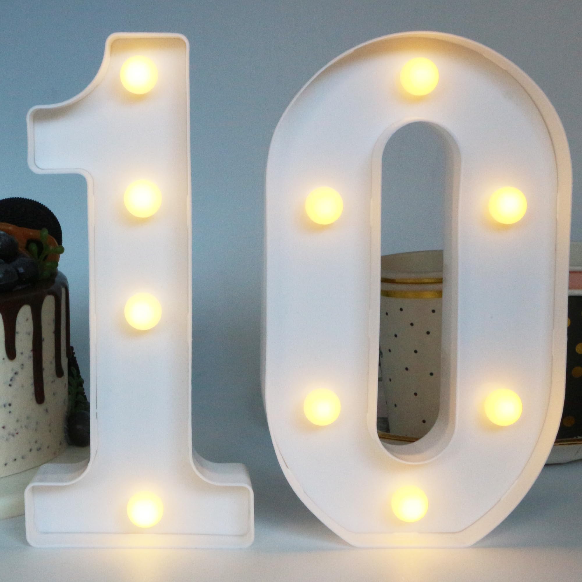 Cadeaux de fête d'anniversaire de 10 ans pour elle et lui avec veilleuse LED
