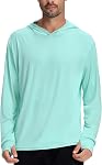 1 or 3 Pack Men's UPF 50+ Fishing Shirts Long Sleeve UV Sun Protection Hoodie Hiking Rash Guard Fishing Outdoor Running