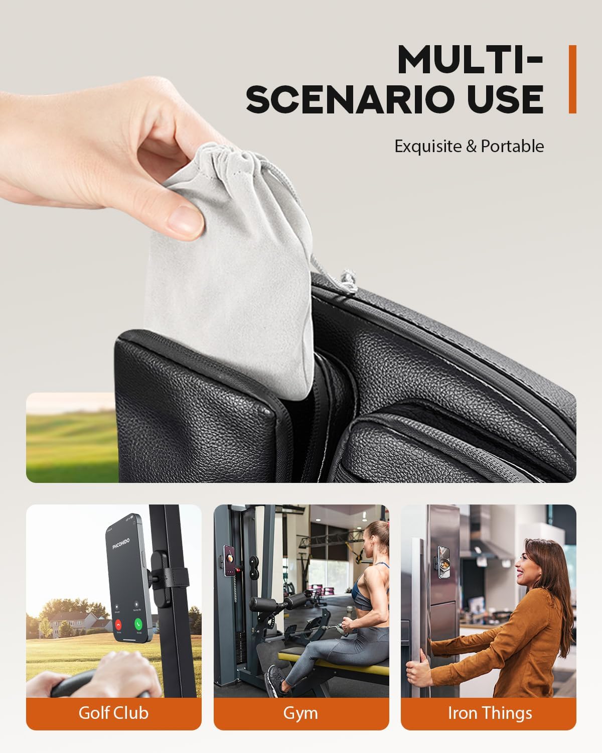 Magnetic Golf Cart Phone Holder Fits for MagSafe iPhone 16 15 14 13 12 Series Mini, Alloy Strong Magnetic Phone Mount Golf Cart Accessories Compatible with EZGO/Club Cart/Yamaha Golf Cart - Image 7