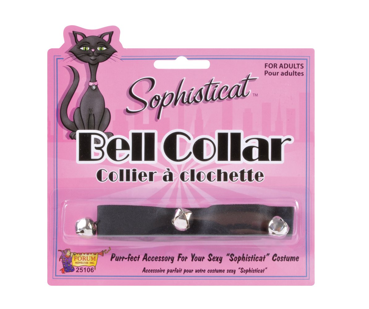 Forum Novelties Sophisticate Sexy Bell Collar Costume Accessory, Black