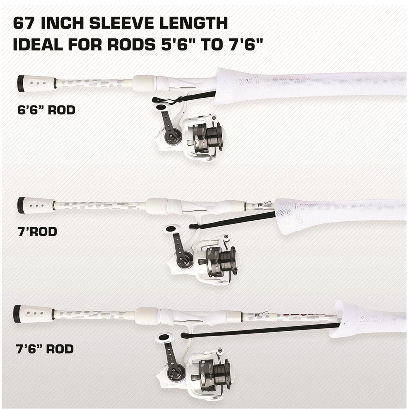 PENN Premium Fishing Rod Sleeve 67 Inch - Durable Woven Nylon PET Rod Cover With Reinforced Tip & Drawstring Fishing Pole Sleeve PENN Premium Fishing Rod Sleeve 67 Inch - Durable Woven Nylon PET Rod Cover With Reinforced Tip & Drawstring Fishing Pole Sleeve