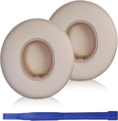 Solo 23 - Almohadillas inalámbricas de repuesto de cuero proteico y espuma viscoelástica para los oídos, compatible con auriculares inalámbricos
