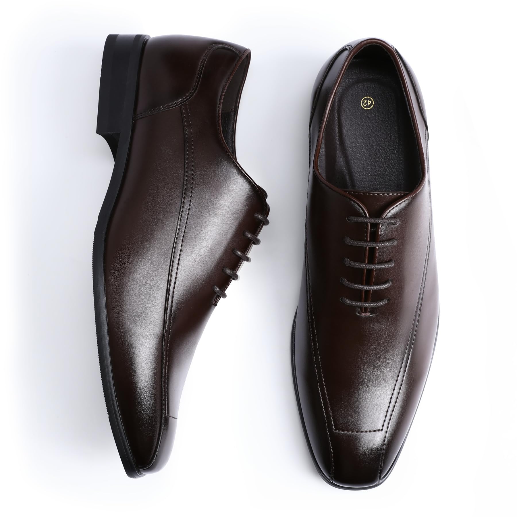YFFUSHI Zapatos de Cordones para Hombre Oxford Clásico Zapatos de Vestir para Oficina y Boda Cómodos