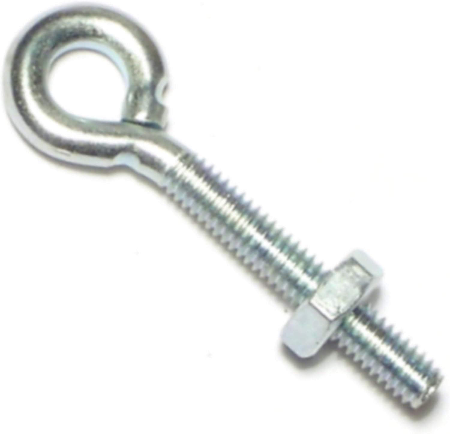 Hard-to-Find Fastener 014973239886 Eye Bolts with Nuts, 1/4-20 x 2-5/8, Piece-10, zinc