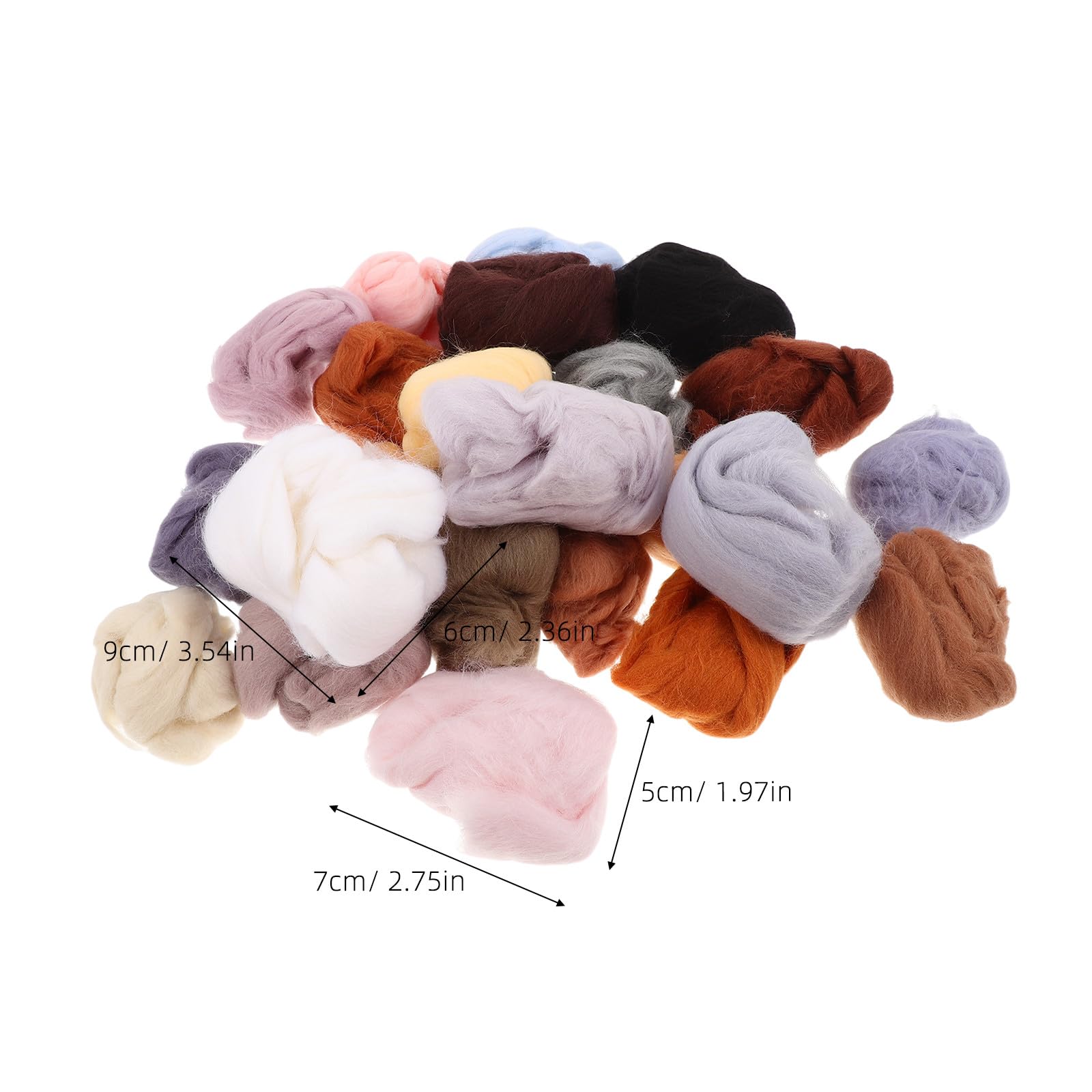 23 piezas de lana suave para fieltro con aguja - 10 g cada una - Suministros para manualidades de fieltro con aguja para principiantes en la creación de arte hecho a mano.