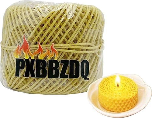 PXBBZDQ Bobina de cera de abejas 100% orgánico con revestimiento de cera de abejas natural para hacer velas, velas DIY (200 pies, 0.039 in)