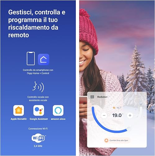 BTICINO SXG8002 Termostato WiFi 220v, Smarther2 with Netatmo, Termostato Caldaia da Incasso, Controllo da Remoto con App, Alexa, Google Assistant, Apple HomeKit, Programmabile, Risparmio Energetico - 4