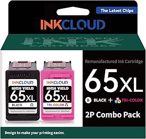 Amazon.com: 65XL Black/Color Ink Cartridges Combo Pack for HP Ink 65XL ...